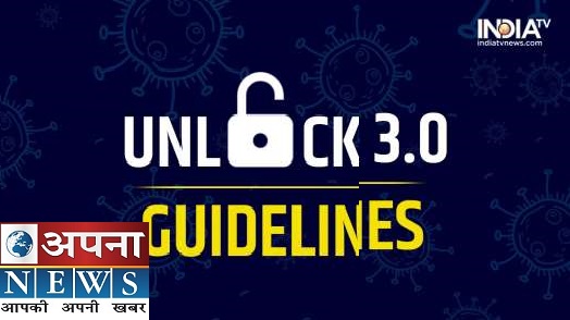 Central government issued guidelines of Unlock-3 with some conditions, gym and yoga institutes will open, educational institutions will remain closed till 31 August