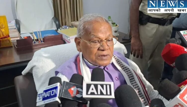 पत्रकारों से बात करते केंद्रीय मंत्री जीतन राम मांझी