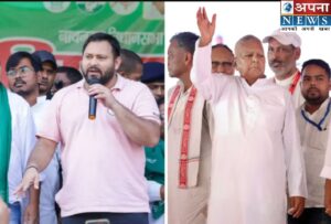 तेजस्वी यादव और लालू यादव। तेजस्वी यादव और लालू यादव।